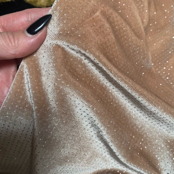 Showstopper JLUXLABEL tan champagne jogger bodysuit set top and pants set - Picture 7 of 9